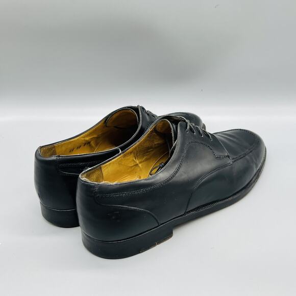 Cole Haan Shoes Mens 10 Black Leather Derby Oxford Lace Up Vtg Made Italy